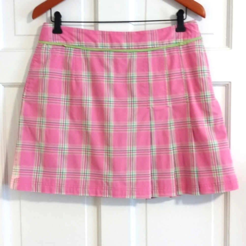💗VTG Lilly Pulitzer💗 - Preppy Pleated Plaid Stretch Skort